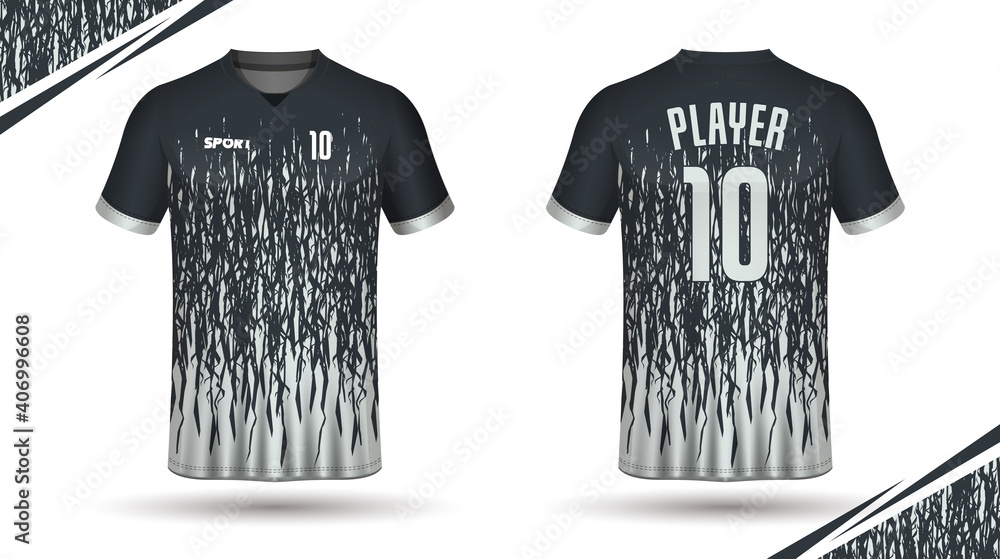 Naklejka premium Soccer jersey template sport t shirt design