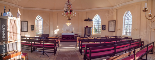 Cuadro en lienzo Church on small island Nyord in the archipelago southern Denmark