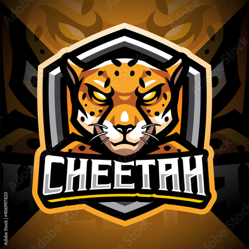 Cheetah esport mascot logo design