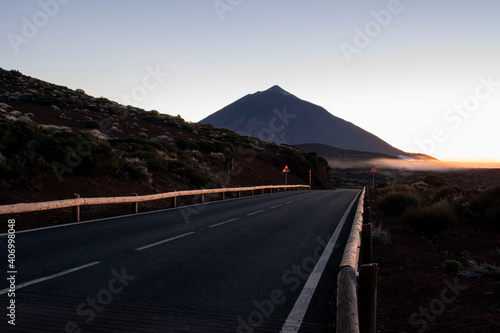 road to the mountains. Teide