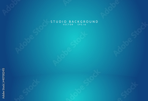 Empty blue studio room Backdrop. Light interior with copyspace for your creative project . Vector illustration EPS 10