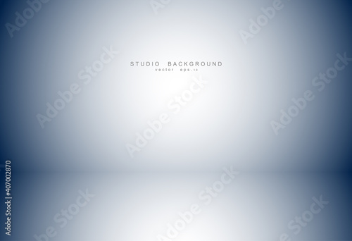 Empty blue studio room Backdrop. Light interior with copyspace for your creative project . Vector illustration EPS 10