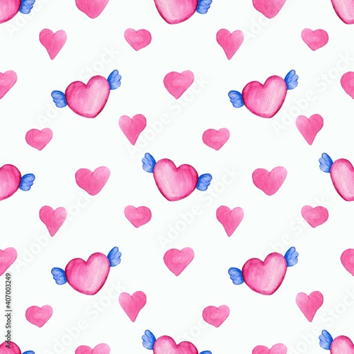 pink flying hearts