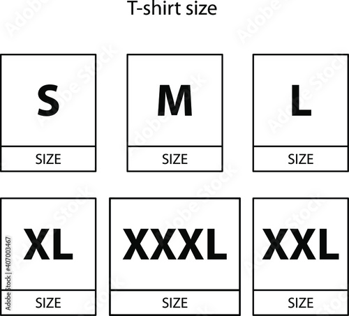 size icon isolated on white background from user interface collection for t-shirt or clothing. size icon trendy and modern size symbol for t-shirt or clothing. size icon simple sign. 