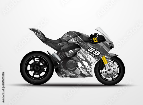 Motorcycle Sportbikes wrap decal and vinyl sticker design.