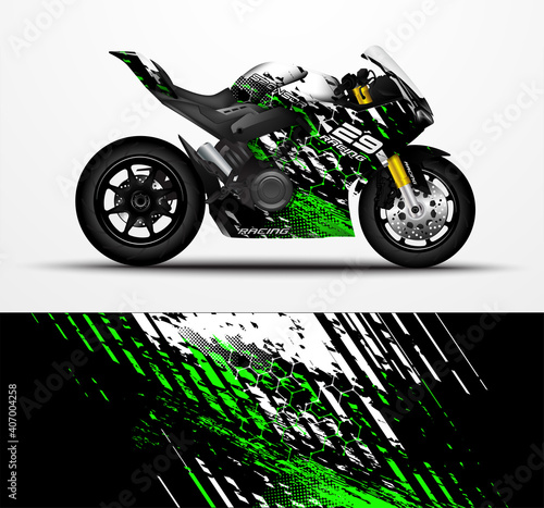 Motorcycle Sportbikes wrap decal and vinyl sticker design.