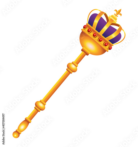 scepter queen golden accessory icon