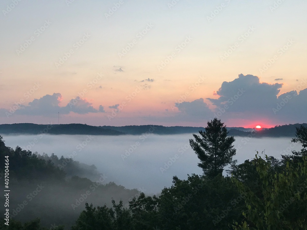 sunrise over red river gorge