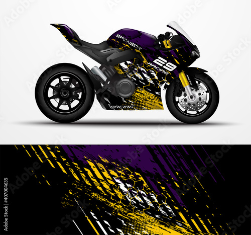 Motorcycle Sportbikes wrap decal and vinyl sticker design.