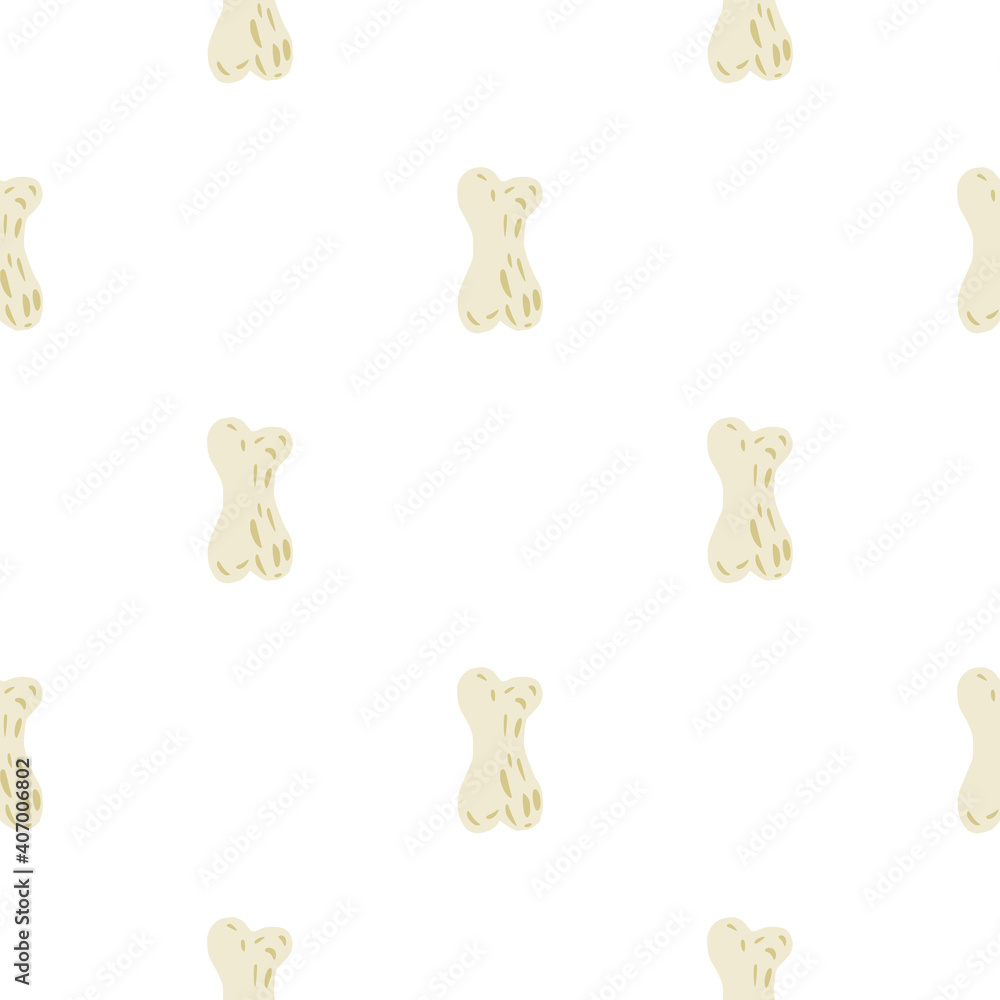 Light tones seamless pattern with dog bones simple ornament. Isolated print. Animal pet design. Light tones seamless pattern with dog bones simple ornament. Isolated print. Animal pet design.