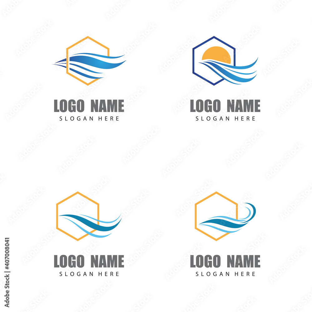 SetWater wave icon vector illustration design logo SetWater wave icon vector illustration design logo