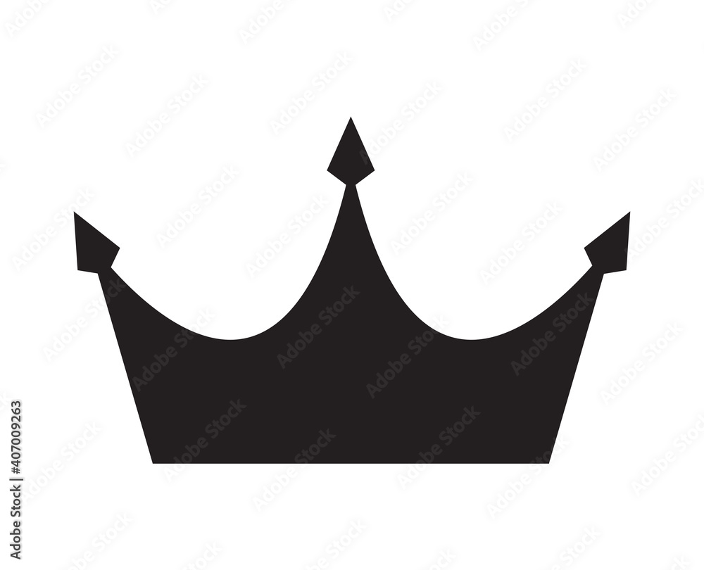 Fototapeta premium Simple Black Crown Icon Vector Illustration EPS10