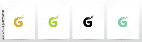 Letter Eroded Into Leaf Letter Logo Design G