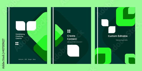 A colorful collection of modern abstract paper templates, perfect for invitations, posters, cover, flyer templates, backgrounds and much more, fully editable vector.
