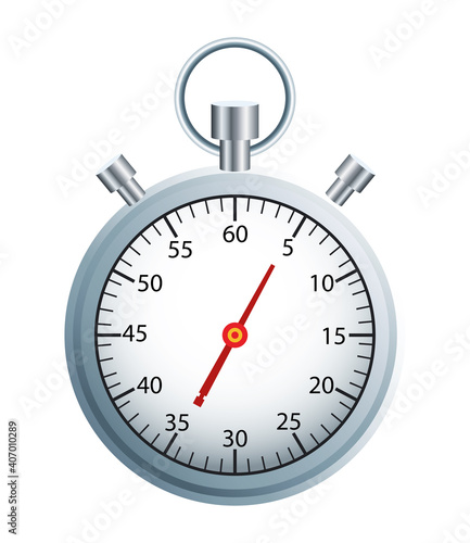 timer chronometer silver isolated icon