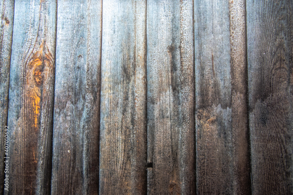Fototapeta premium Weathered wood background. Close up selective focus.