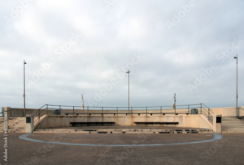the seafront and promenade in the center of thornton cleveleys near blackpool