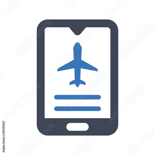 Mobile ticket booking icon