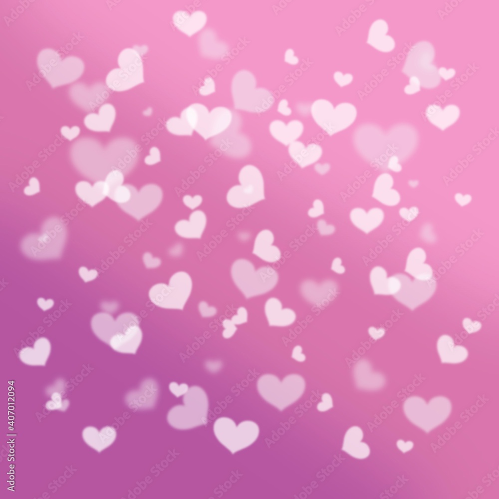 Blurry Heart  shape on pink background, image for love valentine and wedding