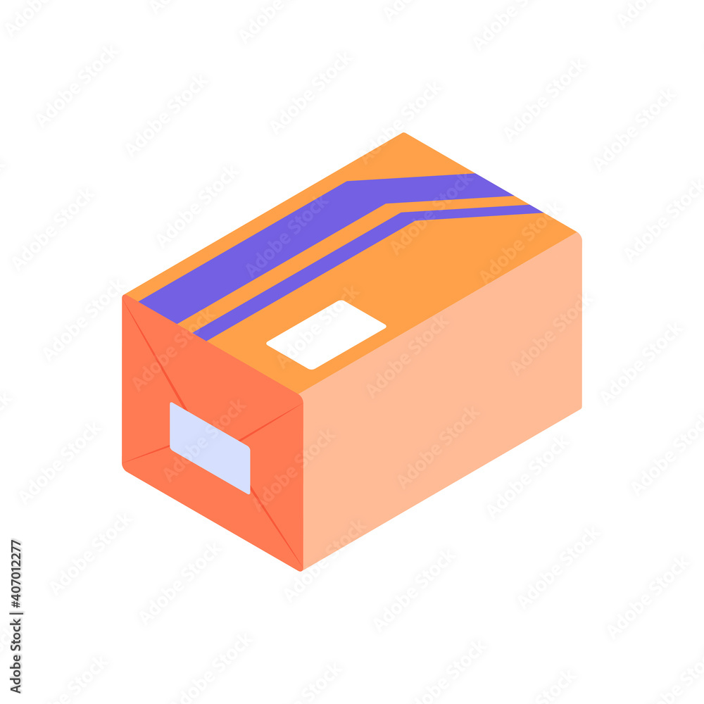 Parcel Isometric Icon Parcel Isometric Icon