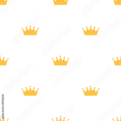 Abstract Seamless pattern with king, princess crowns. Vector Illustration EPS10