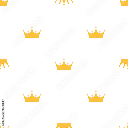 Abstract Seamless pattern with king, princess crowns. Vector Illustration EPS10