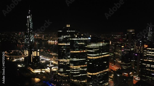 Sydney - Night Flight over Darling Harbour photo