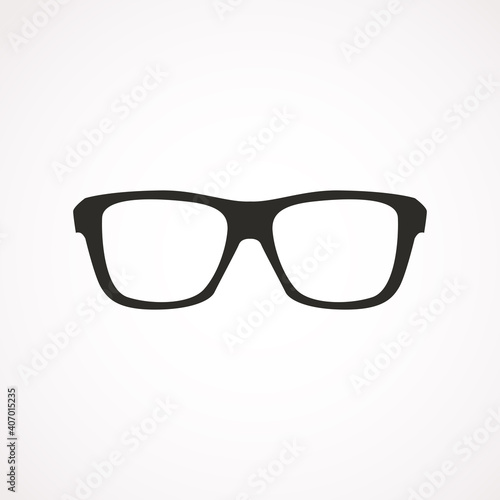 Simple sun glasses icon isolated on white background. Vector Illustration EPS10