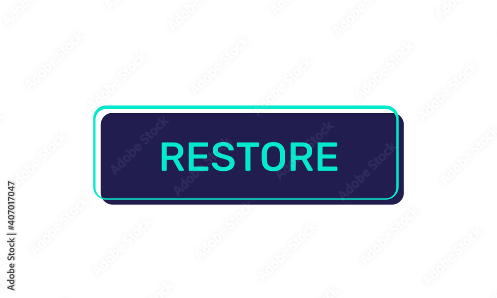 Restore vector buttons isolated on white background Restore vector buttons isolated on white background