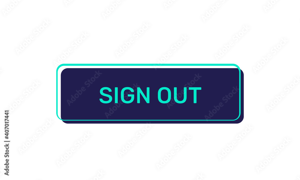 Sign out vector buttons isolated on white background Sign out vector buttons isolated on white background