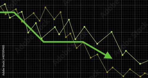  artwork depicts financial failure, bearish stock market, bad sales, business loss, and investment lost. Alpha Luma Matte included. 4k video