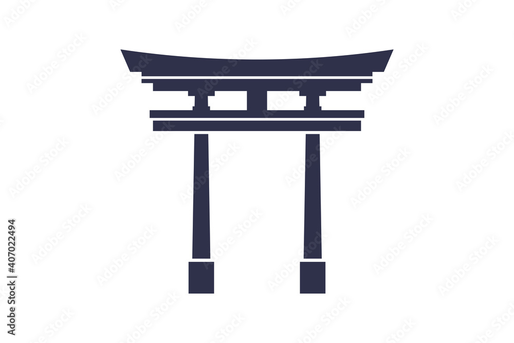 Torii Gate. Simple icon. Flat style element for graphic design. Vector EPS10 illustration. Torii Gate. Simple icon. Flat style element for graphic design. Vector EPS10 illustration.