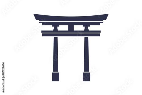 Torii Gate. Simple icon. Flat style element for graphic design. Vector EPS10 illustration.