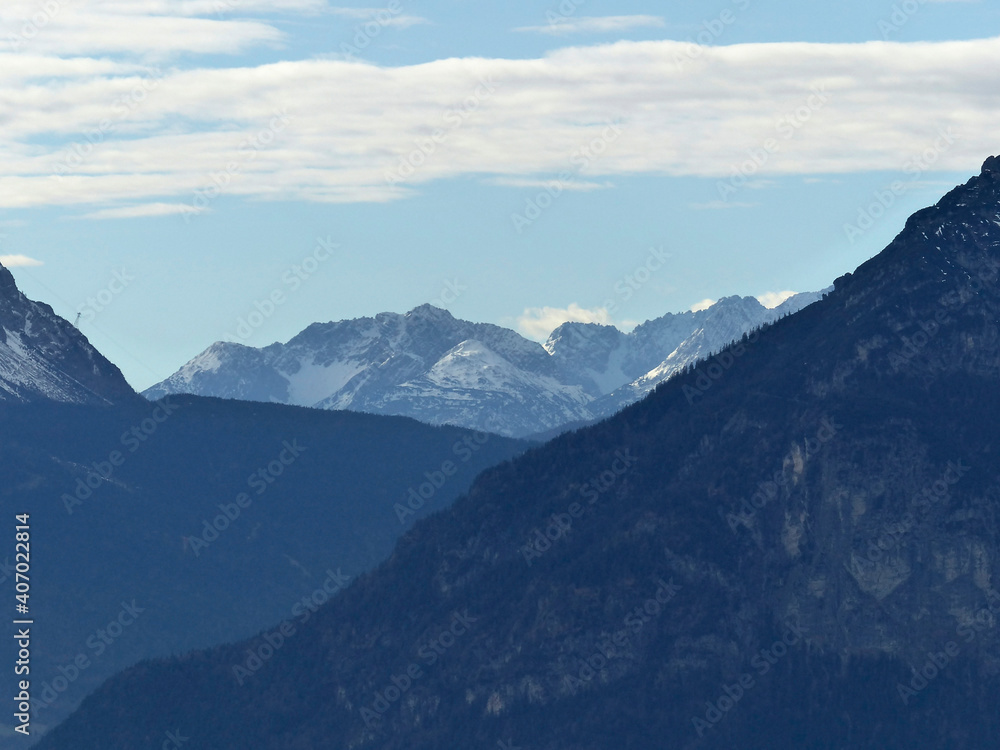 Mountain tour to Osterfeuerkopf mountain, Bavaria, Germany