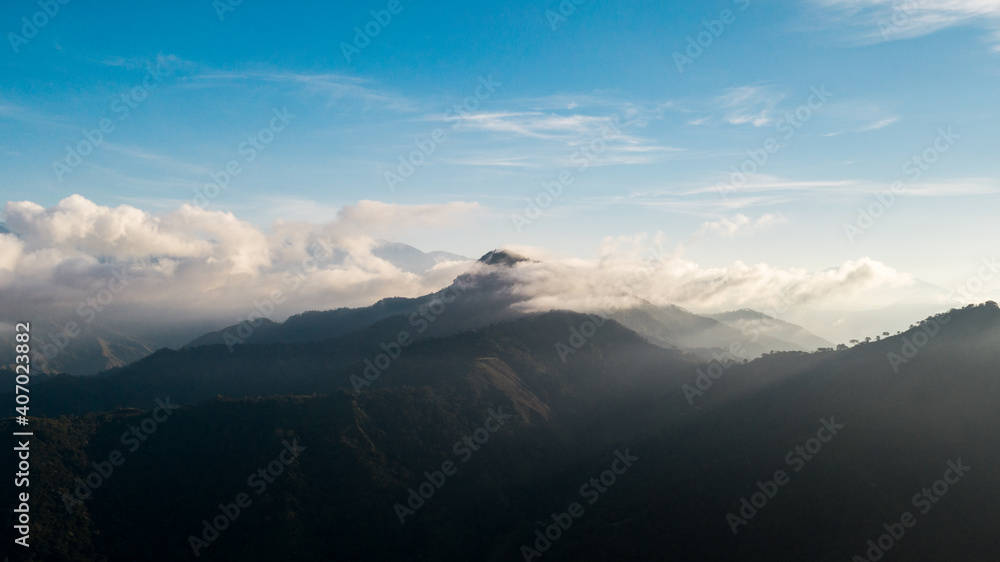 Panoramic view of Himalayas, Pokhara, Nepal