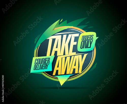 Take away and courier delivery banner photo