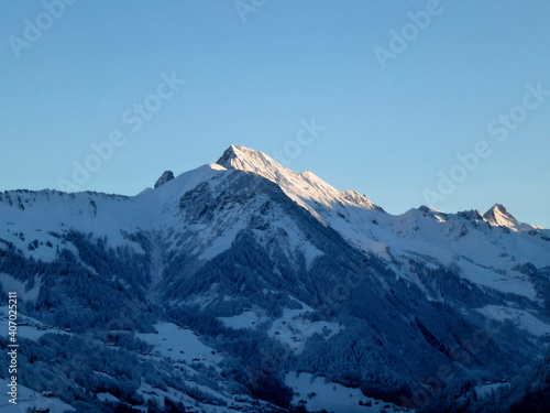 Winter hiking tour to Hoher Frassen mountain  Raggal  Austria
