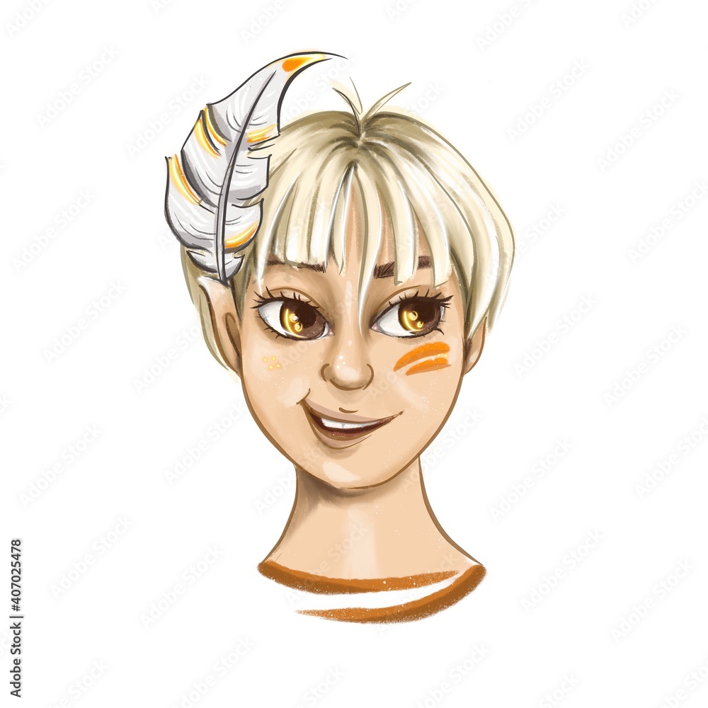 portrait of a boy with brown eyes and blonde hair,, elf boy, hand drawn kids illustration, portrait isolated on white background portrait of a boy with brown eyes and blonde hair,, elf boy, hand drawn kids illustration, portrait isolated on white background