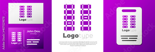 Logotype Railway, railroad track icon isolated on white background. Logo design template element. Vector.