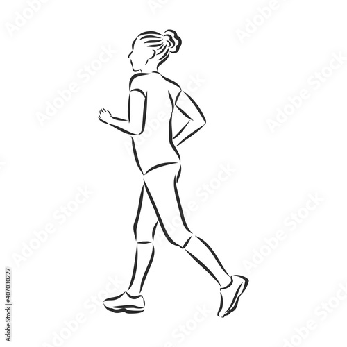 Vector illustration. Illustration shows a athlete. Running man. Sport. Athletics. running man vector sketch illustration
