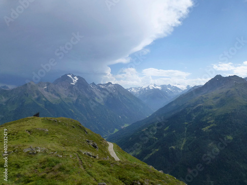 Stubai high-altitude hiking trail  stage 1 in Tyrol  Austria