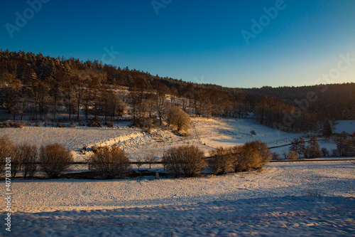 winter landscape in the mountains