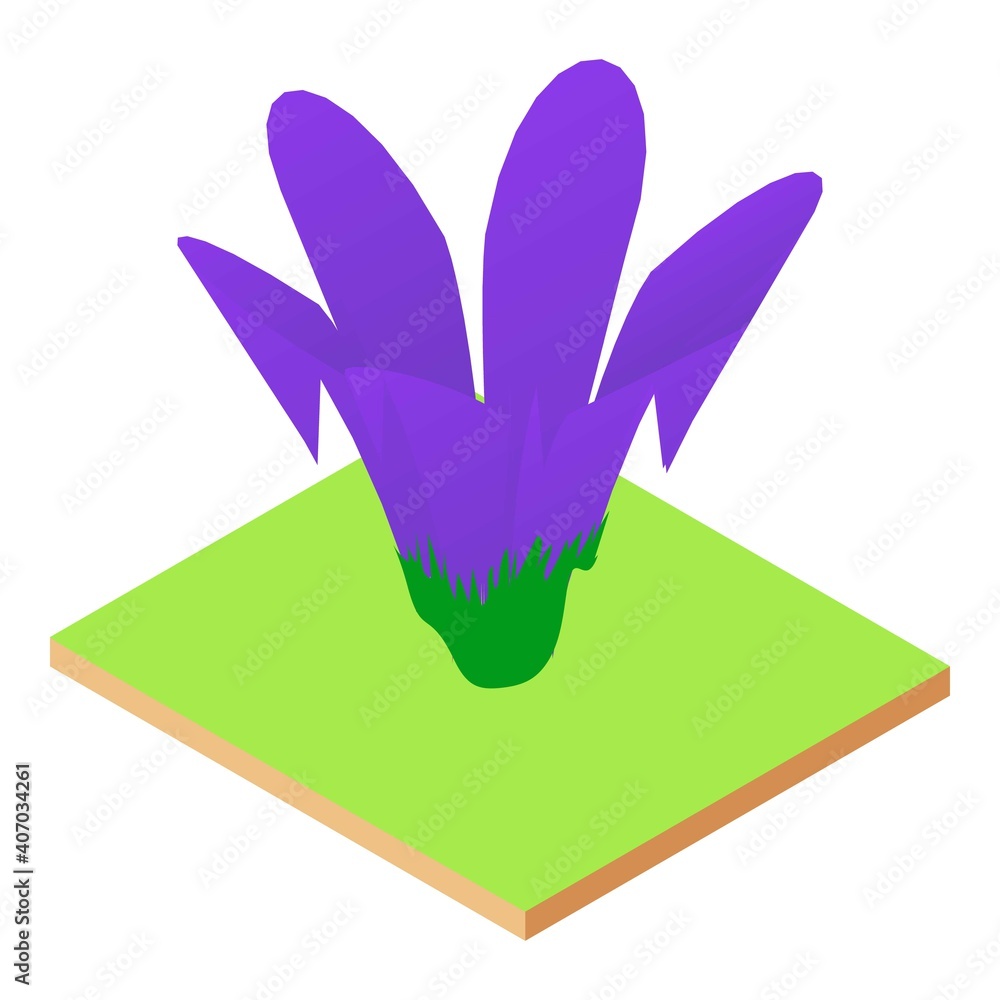 Spring flower icon. Isometric illustration of spring flower vector icon for web Spring flower icon. Isometric illustration of spring flower vector icon for web