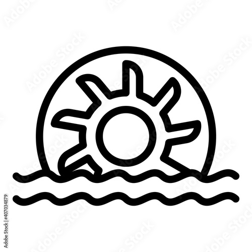 Hydro power energy icon. Outline hydro power energy vector icon for web design isolated on white background