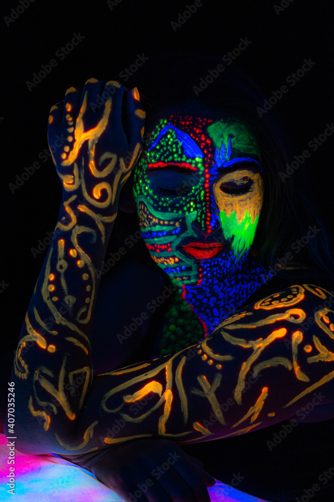 Naklejka premium Glow art