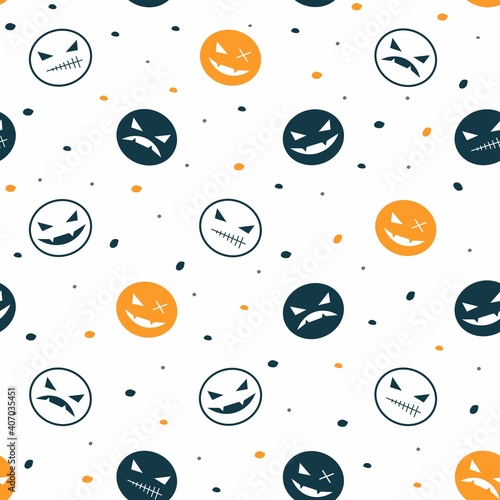 Seamless pattern for Halloween. Background for a festive Halloween gift wrapping.