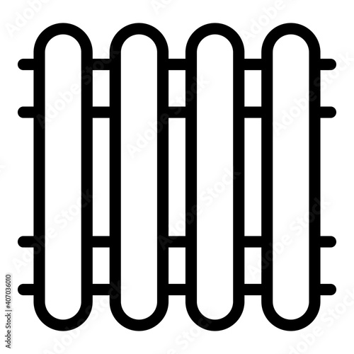 Warm calorifer icon. Outline warm calorifer vector icon for web design isolated on white background
