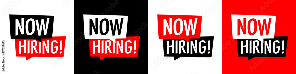 Now hiring ! Now hiring !