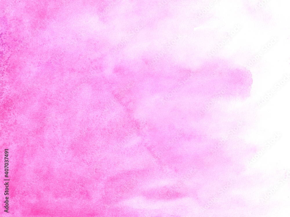 Pink abstract wet watercolor background