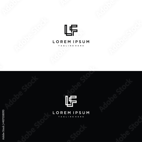 Foto Initial lf logo design logo design vector